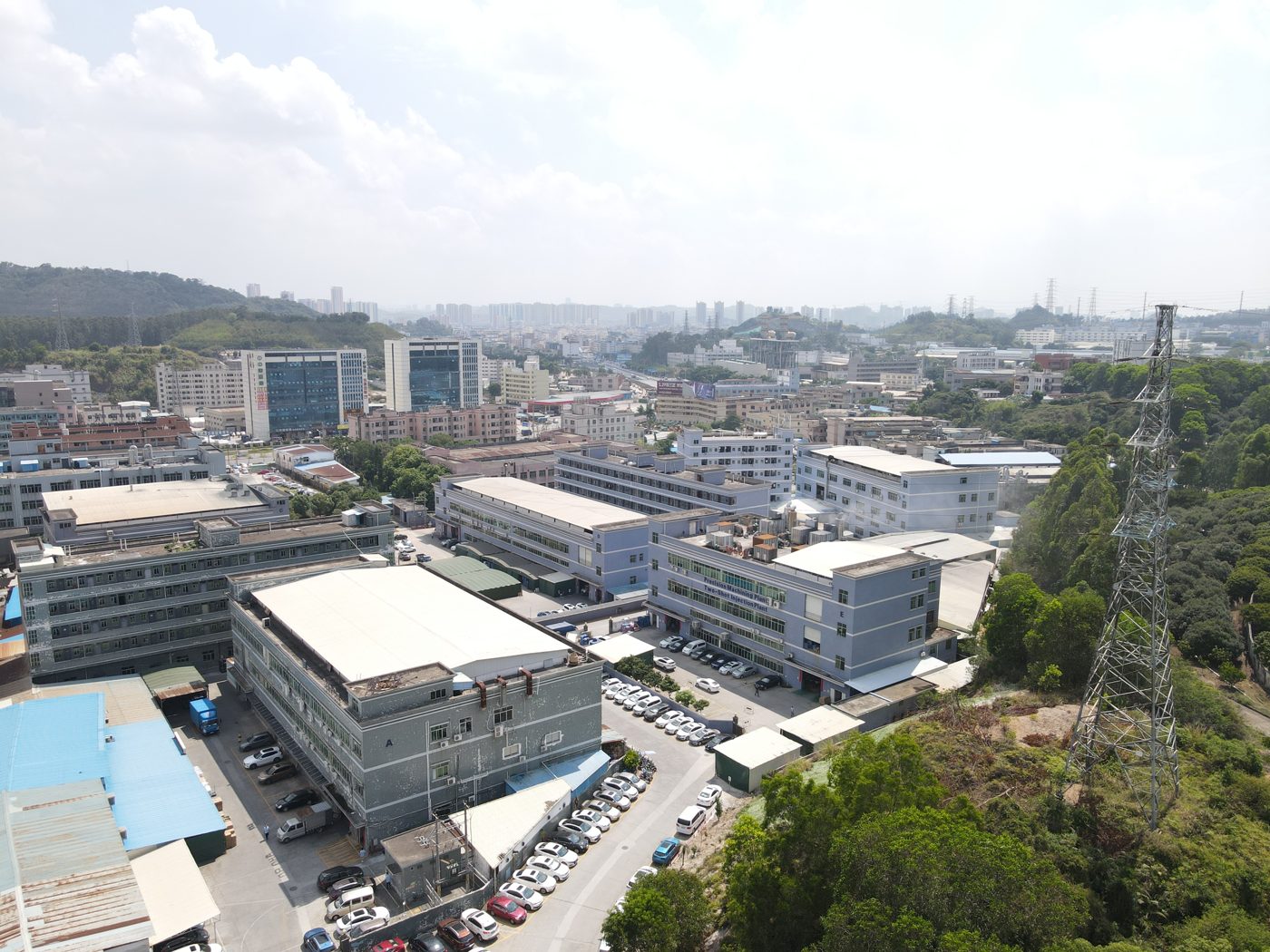 Aerial view of the SunOn Manufacturer Group campus in Feng Gang, Dongguan