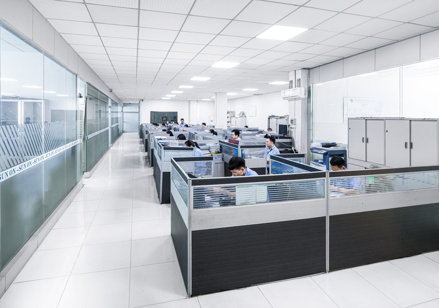 Open-plan engineering and sourcing office in Shenzhen