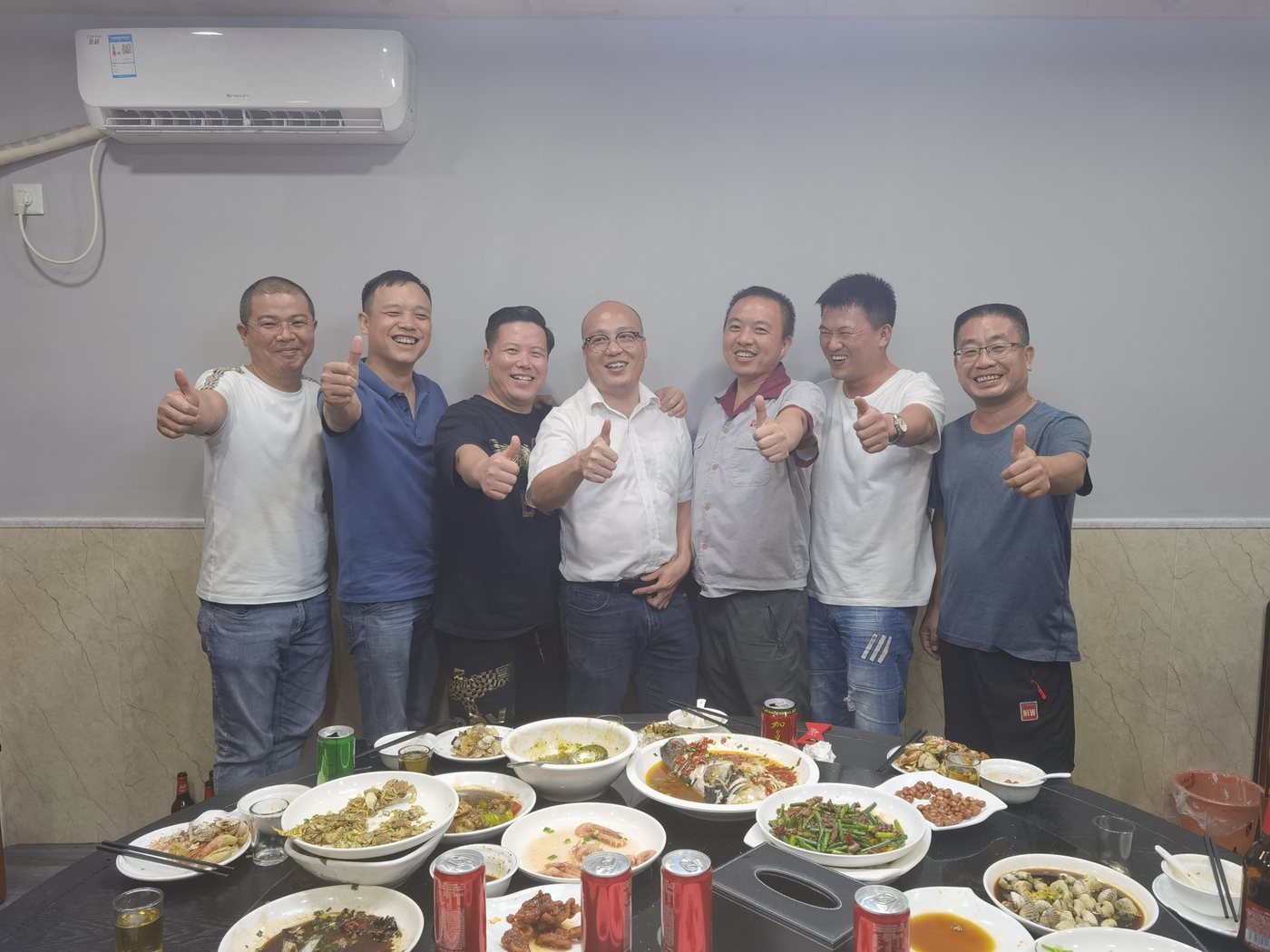 Dinner with longtime business partners