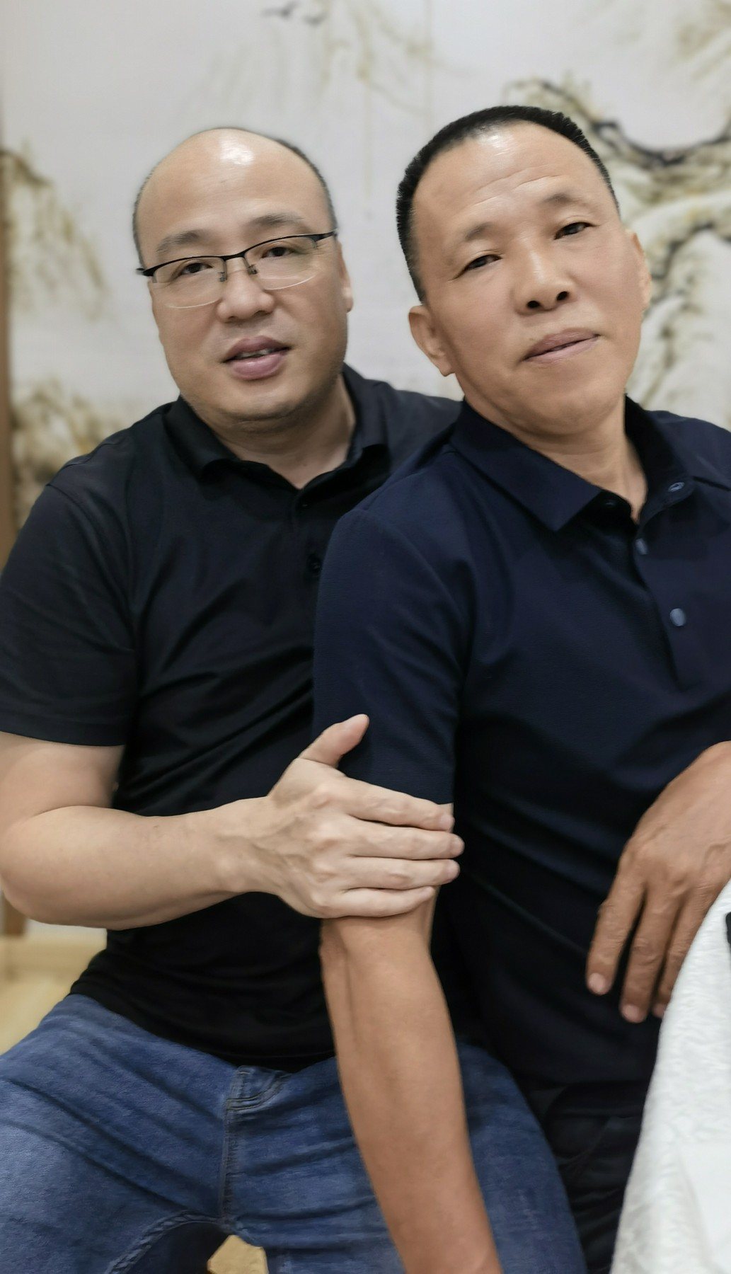 Mountain Xie with Lao Liu, his Bohan Hardware partner