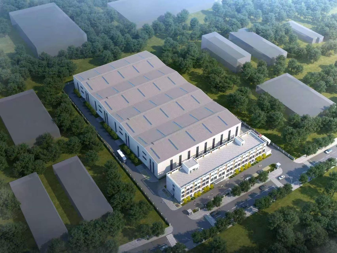 Architectural rendering of the Indonesia factory