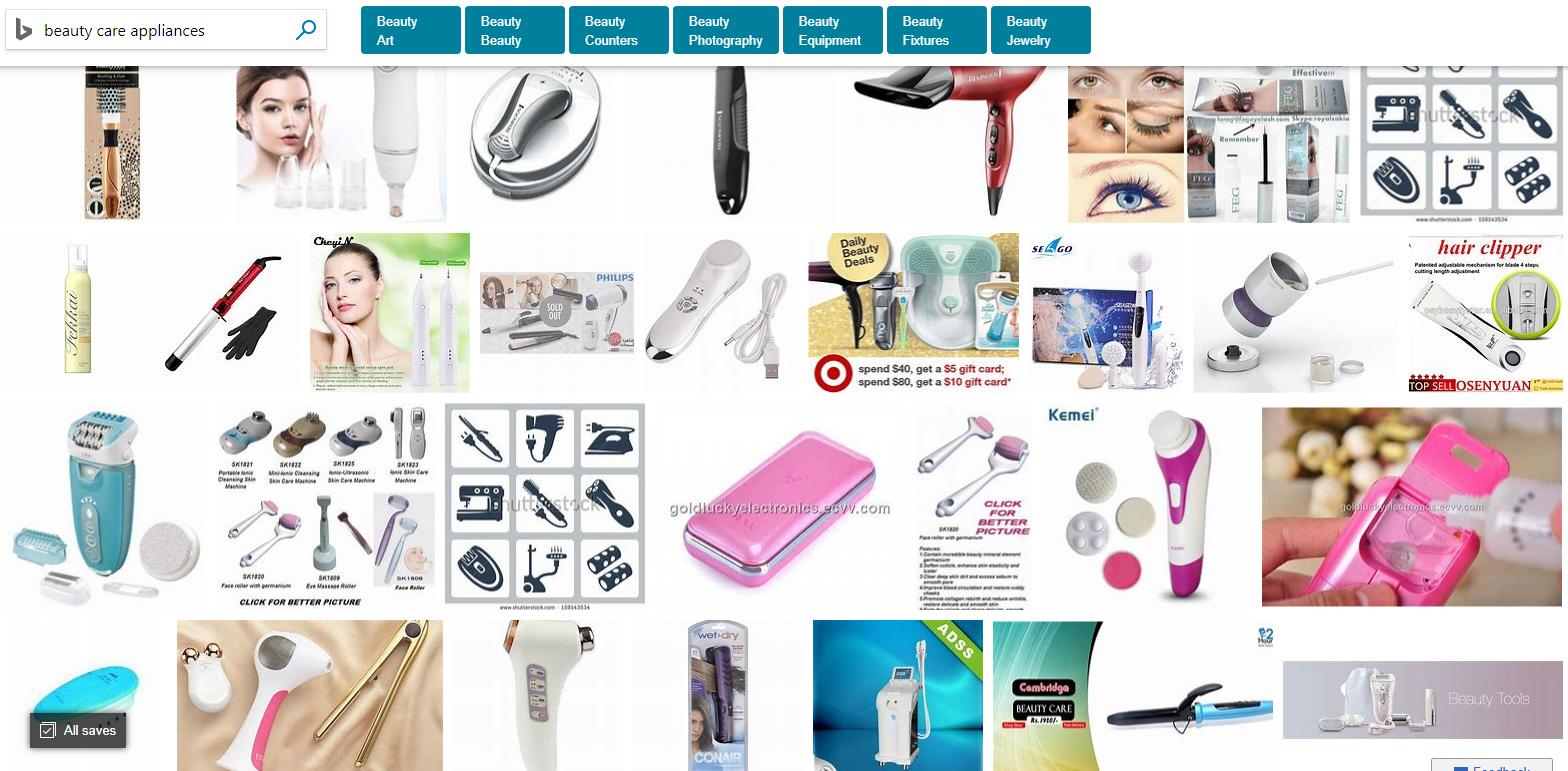 Beauty care appliance product examples