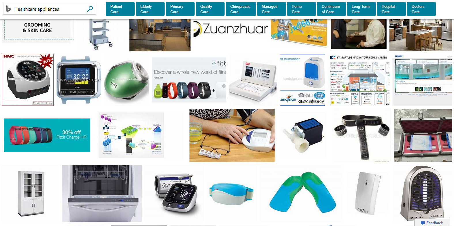Health care appliance product examples