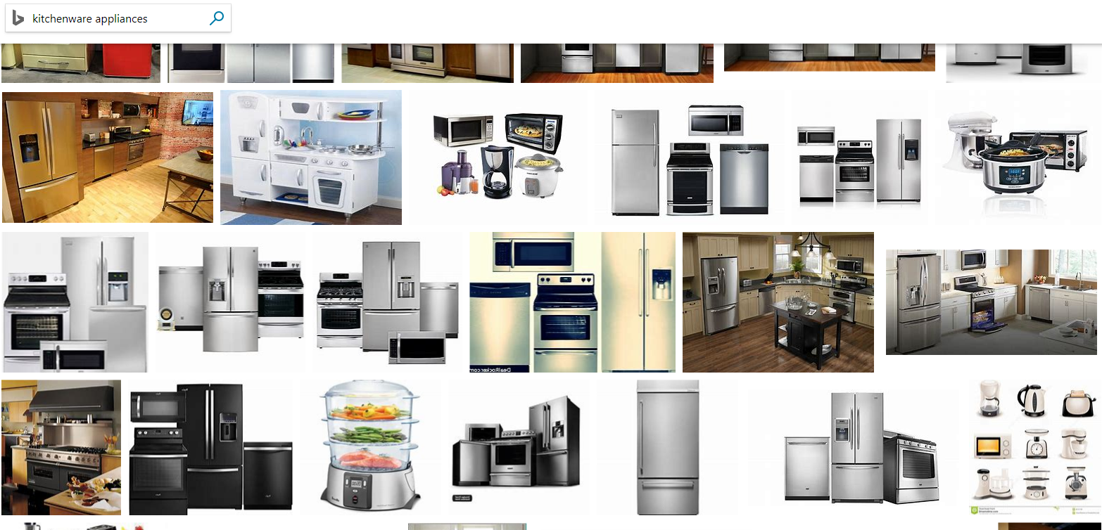 Kitchenware appliance product examples